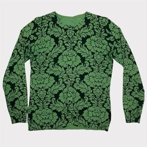 4/$25 Green Floral Cardigan